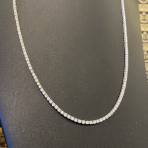 Corrente Riviera 15 CT de Diamantes Ouro Branco 18k - Imagem 4