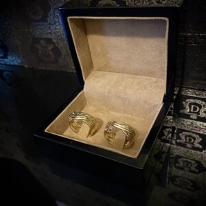 Par de Alianças Trançadas 15 Gramas em Ouro 18k 750 - Imagem 6