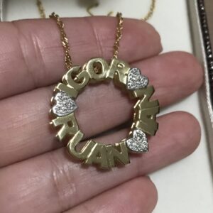 Pingente Mandala 9 Diamantes em Ouro 18k 750 - Imagem 1