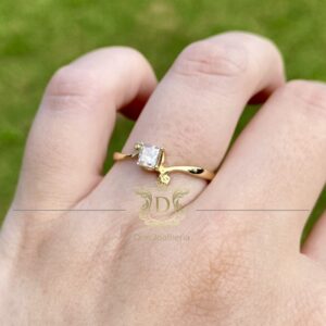 Anel Solitário 0,42 ct de Diamante em Ouro 18k 750 - Imagem 4