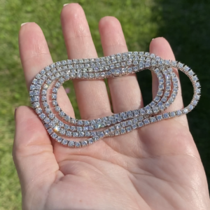 Corrente Riviera 15 CT de Diamantes Ouro Branco 18k - Imagem 5