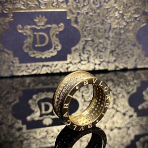 Par de Alianças Estilo Bvlgari 1,2 ct de Diamantes em Ouro 18k 750 - Imagem 3