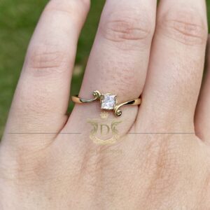 Anel Solitário 0,42 ct de Diamante em Ouro 18k 750 - Imagem 3