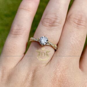 Anel Solitário 1,08 ct de Diamantes em Ouro 18k 750 - Imagem 3