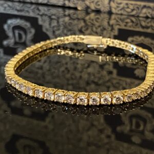 Pulseira Riviera 6 Ct de Diamantes Ouro 18k 750 - Imagem 1