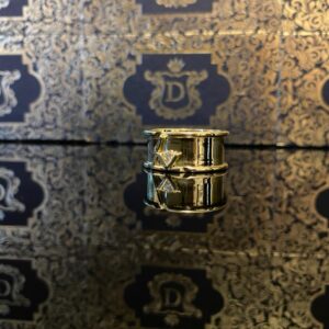 Anel LV com Diamante 10 gramas e 10 Pt. em Ouro 18k 750 - Imagem 3