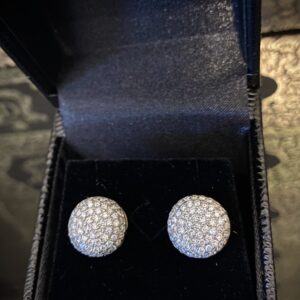 Par de Brincos Pavê de Diamantes 1,2 CT em Ouro 18k 750 - Imagem 5
