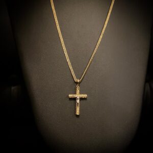 Corrente Elo Grumet Duplo 5 Gramas com Pingente Crucifixo em Ouro 18k 750 - Imagem 9
