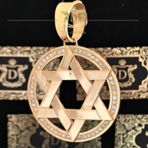Pingente Estrela de Davi 40 Gramas com 1,6 CT de Diamantes em Ouro 18k 750