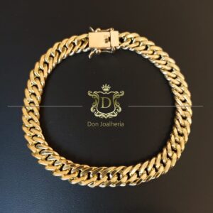 Pulseira Grumet Duplo 40 gramas Maciça em Ouro 18k 750 - Imagem 7