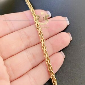 Corrente Malha Palmeira 40 gramas Maciça em Ouro 18k 750 - Imagem 3