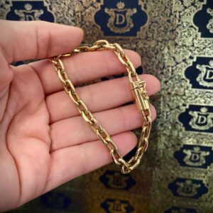 Pulseira Cadeado 30 Gramas Maciça em Ouro 18k 750 - Imagem 3