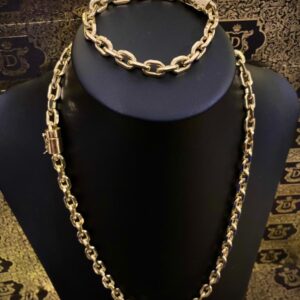 Pulseira Cadeado 50 Gramas Maciça em Ouro 18k 750 - Imagem 3