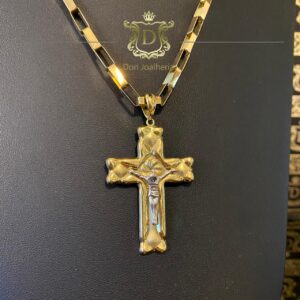 Pingente Crucifixo com Jesus 6 Gramas em Ouro 18k 750 - Image 3