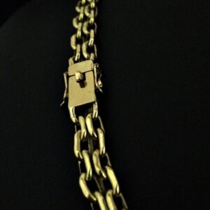 Corrente Cadeado Duplo 40 Gramas Ouro 18k 750 - Imagem 2