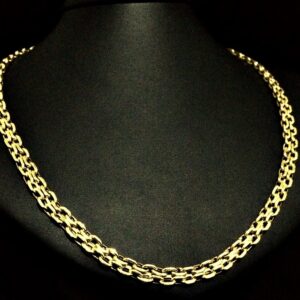 Corrente Cadeado Duplo 40 Gramas Ouro 18k 750 - Imagem 5