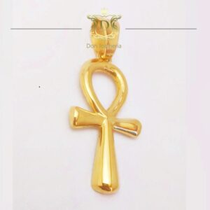 Pingente Crucifixo Egípcio 10 Gramas em Ouro 18k 750 - Imagem 3