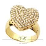 Anel Pavê Coração 1 ct de Diamantes