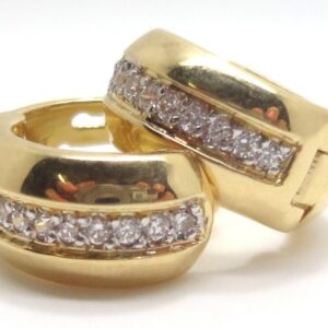 Par de Brincos Modelo Argola Pequena Ouro 18k 750 - Imagem 1