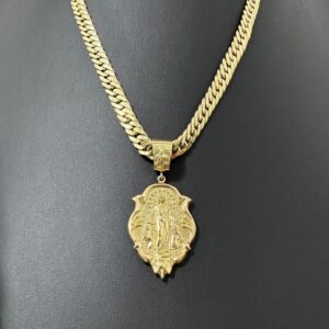 Pingente Medalha N. Sra das Graças Dupla Face 25,3 gramas Ouro 18k - Imagem 9
