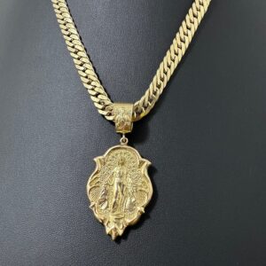 Pingente Medalha N. Sra das Graças Dupla Face 25,3 gramas Ouro 18k - Imagem 10