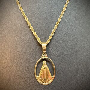 Pingente Nossa Senhora Ouro 18k 3,1 gramas - Imagem 5