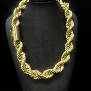Corrente Trancelim 300 gramas Ouro 18k 750 - Imagem 6