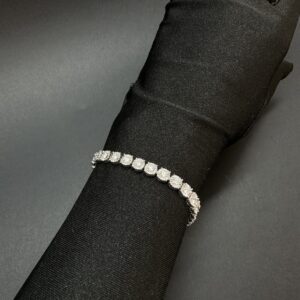 Pulseira Riviera Ilusion 9,6 CT Ouro Branco 18k 750 - Imagem 3