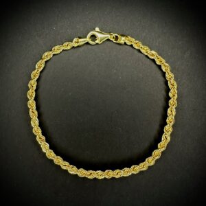Pulseira Trancelim / Corda 4 gramas Ouro 18k 750 - Imagem 4