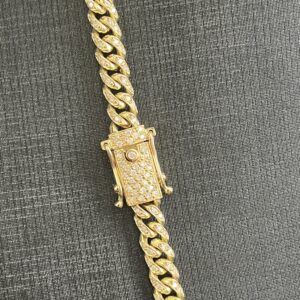 Conjunto Cuban Link Diamond 155 gramas Ouro 18k 750 - Imagem 6