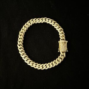 Conjunto Cuban Link Diamond 155 gramas Ouro 18k 750 - Imagem 3