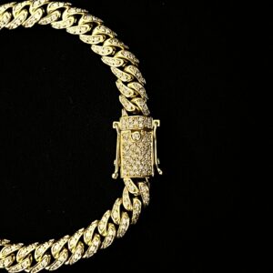 Conjunto Cuban Link Diamond 155 gramas Ouro 18k 750 - Imagem 9