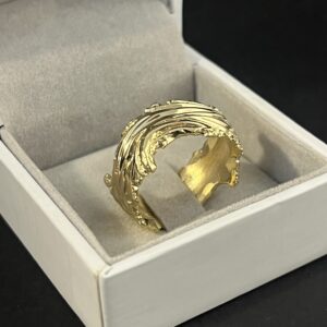 Anel Wave 10 gramas Ouro 18k 750 - Image 2