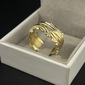 Anel Wave 10 gramas Ouro 18k 750 - Image 3