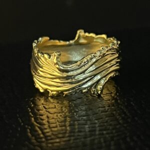Anel Wave 10 gramas Ouro 18k 750 - Image 1