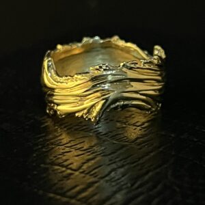 Anel Wave 10 gramas Ouro 18k 750 - Image 5