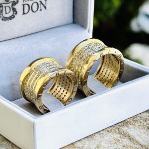 Par de Alianças Bvlgari 40 Gramas 3,5Ct em Ouro 18k 750 - Imagem 2