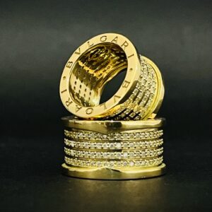 Par de Alianças Bvlgari 40 Gramas 3,5Ct em Ouro 18k 750 - Imagem 3