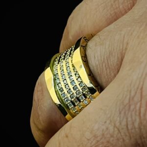 Par de Alianças Bvlgari 40 Gramas 3,5Ct em Ouro 18k 750 - Imagem 5
