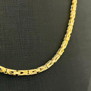 Corrente Bizantine Maciça 65 gramas em Ouro 18k 750 - Imagem 3