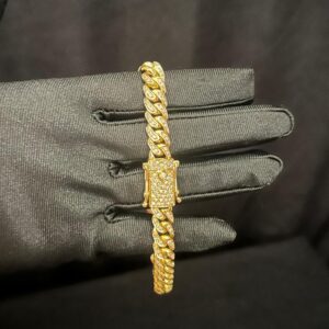 Pulseira Cuban Link 50 gramas Diamond em Ouro 18k 750 - Imagem 3